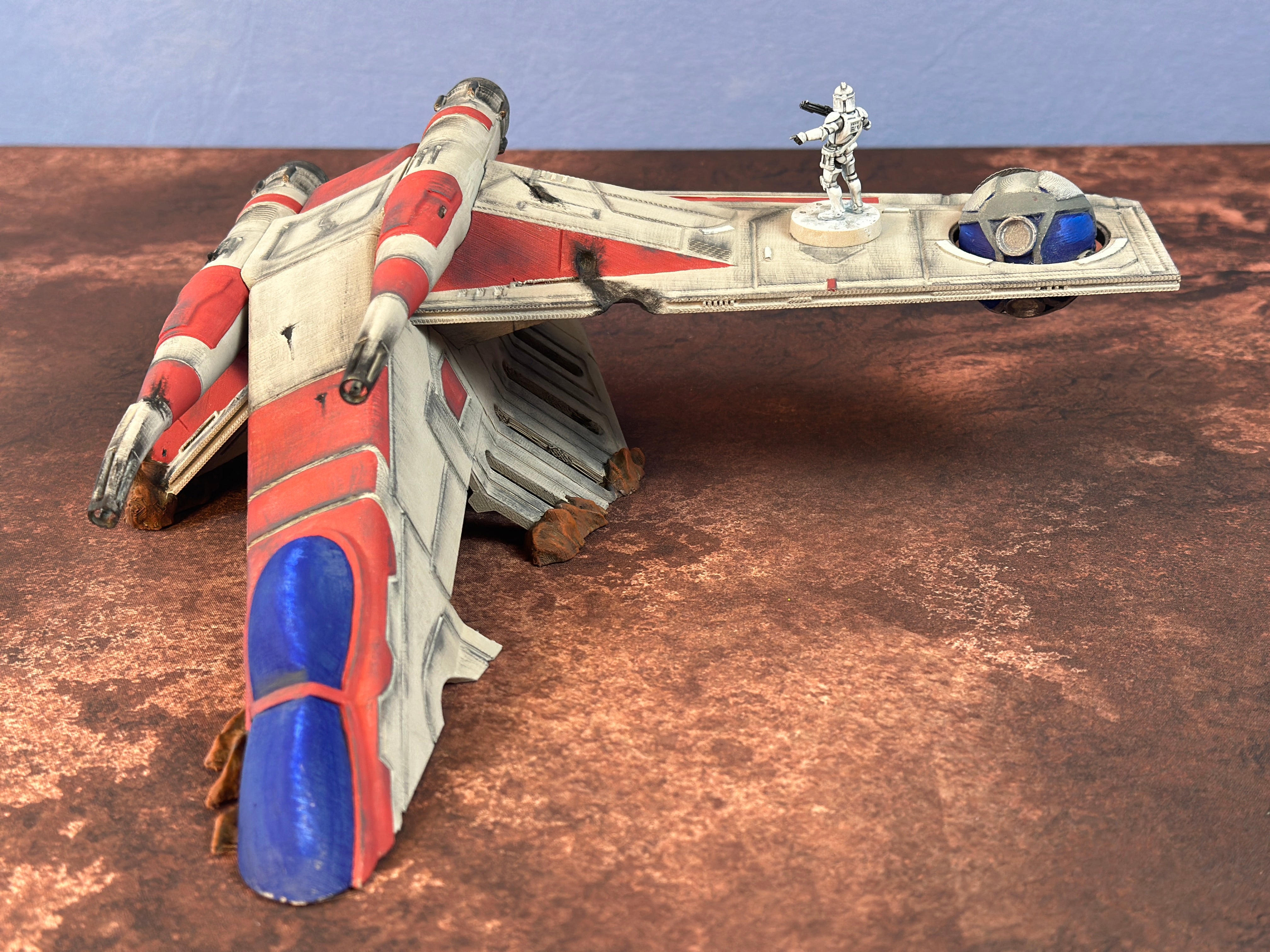 Crashed Republic Gunship B Prepainted War Game Terrain