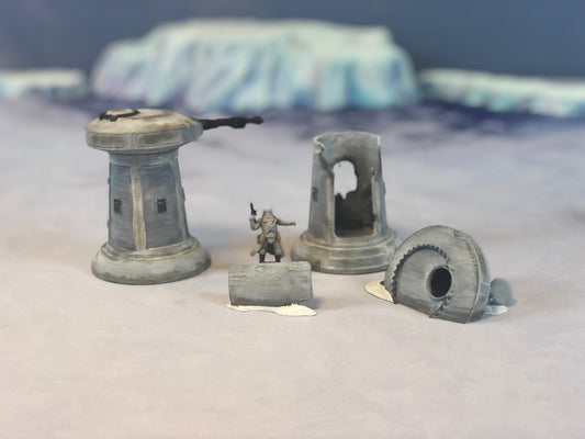 Ice Planet Laser Turret Set