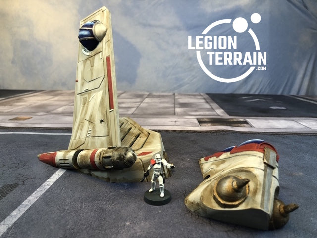 Crashed Republic Gunship A Set - LegionTerrain