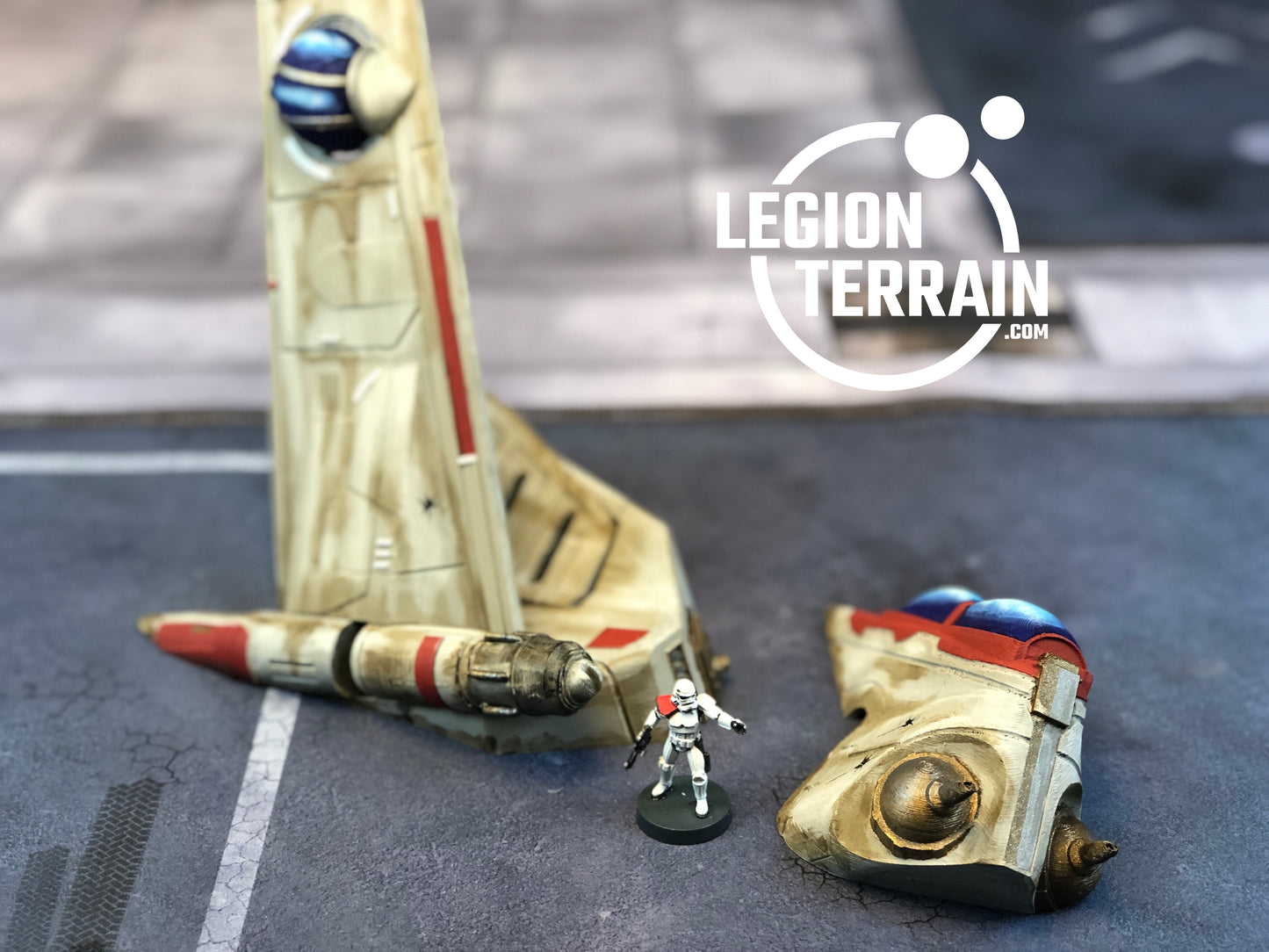 Crashed Republic Gunship A Set - LegionTerrain