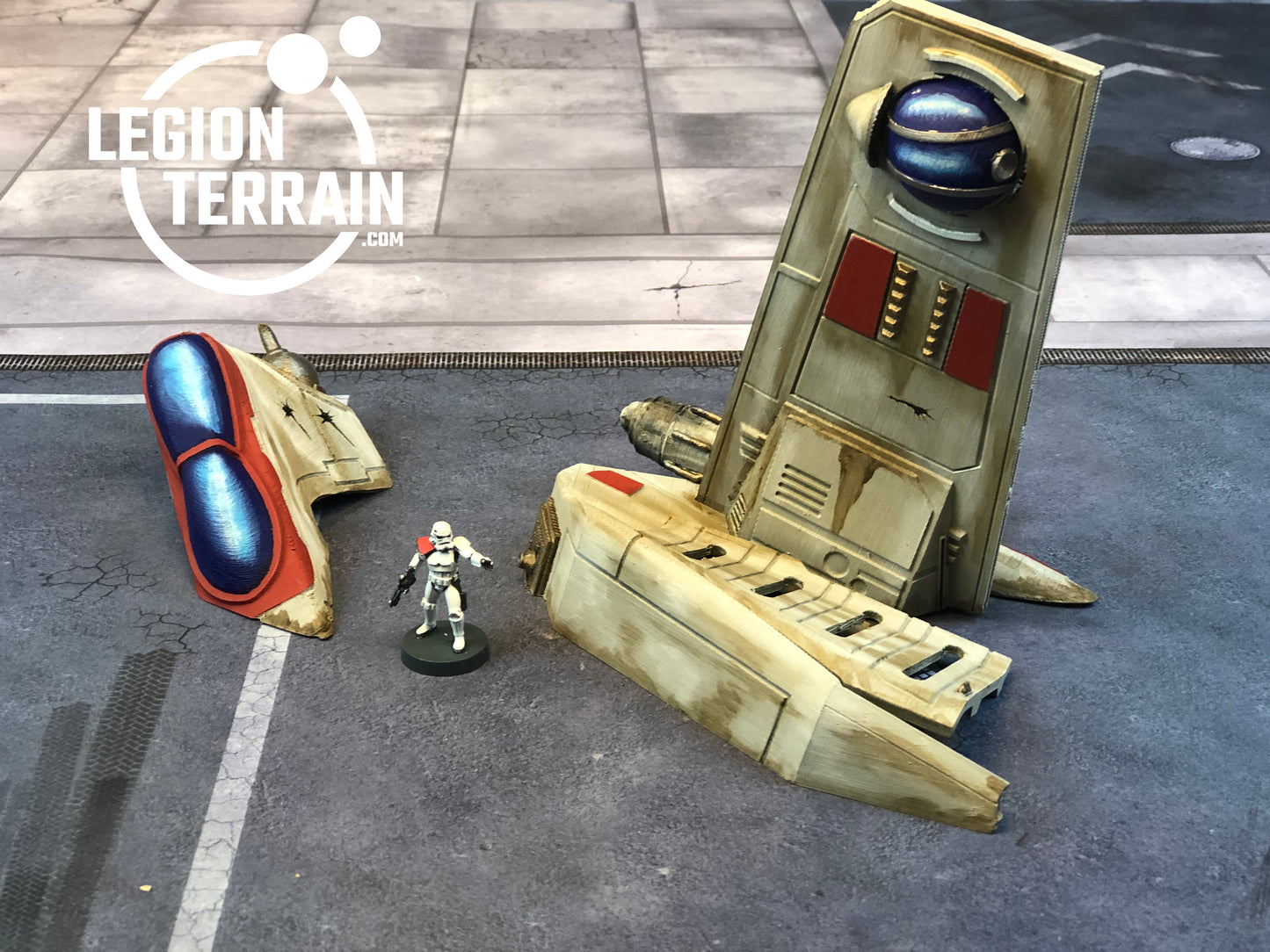 Crashed Republic Gunship A Set - LegionTerrain