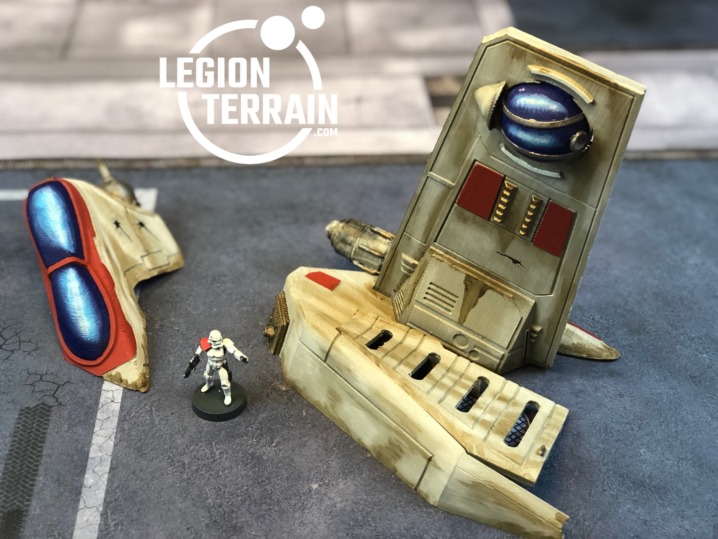 Crashed Republic Gunship A Set - LegionTerrain