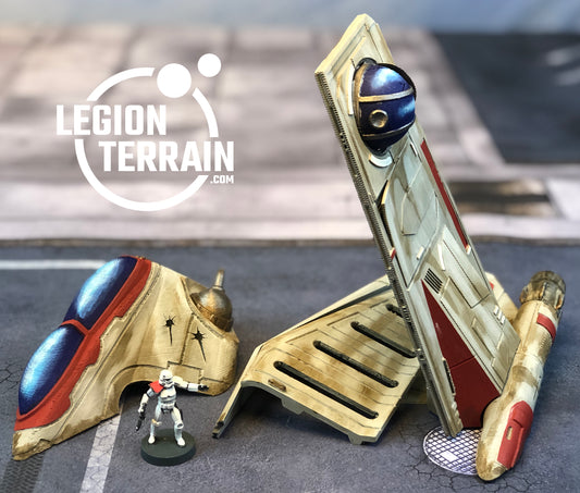 Crashed Republic Gunship A Set - LegionTerrain