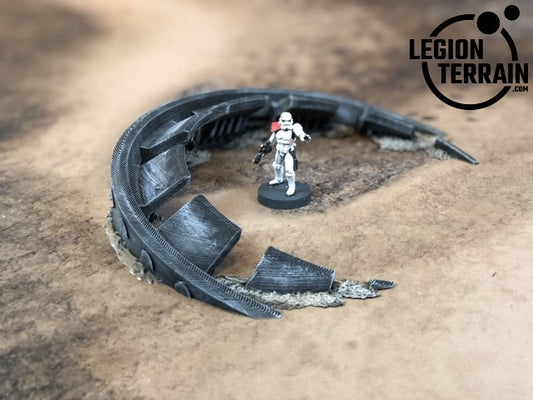 Crashed Capital Ship Engine - LegionTerrain