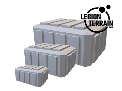 Digital STL File - Large/Medium/Small Crate - LegionTerrain