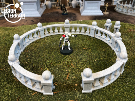 Renaissance City Curved Fence - LegionTerrain